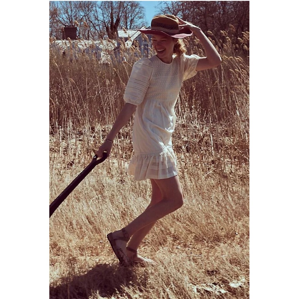 Anthropologie x Othilia Embroidered Adelphe Lace Tunic Dress